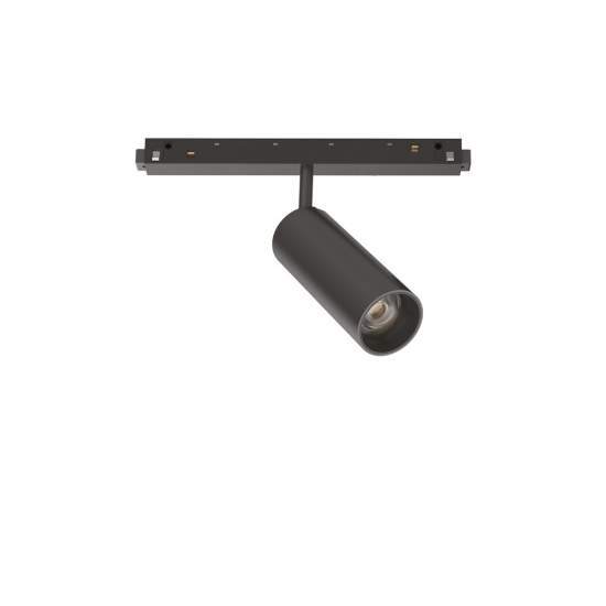 Faretto Binario Singolo Ego Alluminio Nero 1 Luce 12W 3000K Luce Calda 1-10V 303703