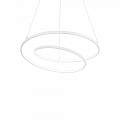 Sospensione Moderna Oz Metallo Bianco Led 48W 3000K Luce Calda D60Cm Dali 304540