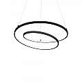 Sospensione Moderna Oz Metallo Nero Led 48W 3000K Luce Calda D60Cm Dali 304557