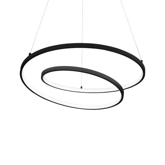 Sospensione Moderna Oz Metallo Nero Led 55W 3000K Luce Calda D80 Dali 304588