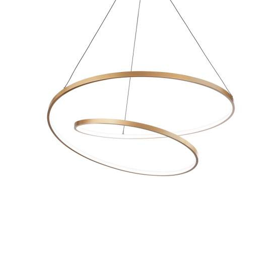Sospensione Moderna Oz Metallo Ottone Led 55W 3000K Luce Calda D80 Dali 304595