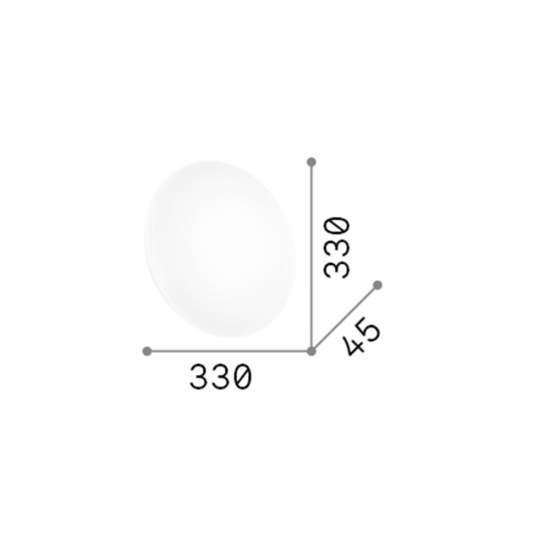 Plafoniera Moderna Clara Metallo Bianco Led 16W 4000K Luce Naturale 306438
