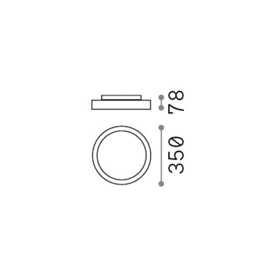 Plafoniera Moderna Fly Alluminio-Materie Plastiche Nero Led 18W 3000K Luce Calda 306575