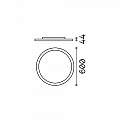 Plafoniera Moderna Fly Slim Alluminio-Plastiche Bianco Led 53W 4000K D60Cm 306674