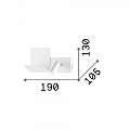 Applique Moderna Komodo-2 Metallo Bianco Led 4,5W 3000K Luce Calda 306810
