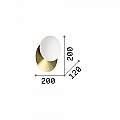 Applique Contemporanea Ninfea Metallo Bianco 1 Luce Gx53 9W 3000K Luce Calda 306940