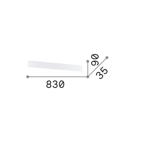 Applique Moderna Delta Metallo Nero Led 30W 4000K Luce Naturale 307046