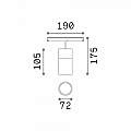 Faretto Binario Singolo Ego Alluminio Nero 1 Luce 26W 3000K Luce Calda 1-10V 307565