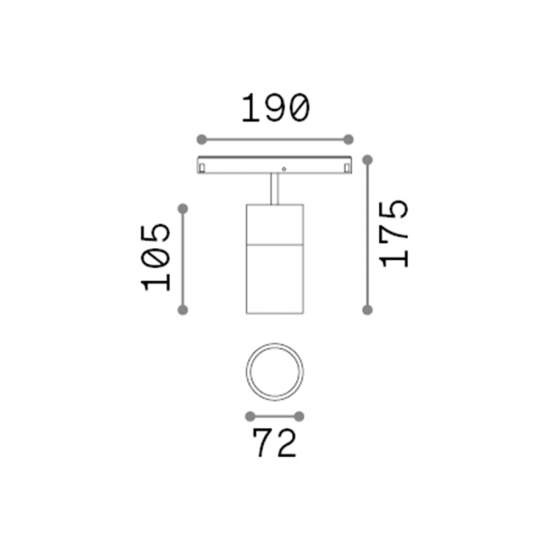 Faretto Binario Singolo Ego Alluminio Nero 1 Luce 26W 3000K Luce Calda 1-10V 307565