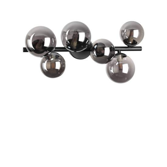 Plafoniera Contemporanea Perlage Metallo Nero 6 Luci G9 15W 3000K Ip20 309262