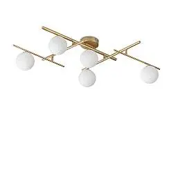 Plafoniera Contemporanea Atlas Metallo Oro 5 Luci G9 4W 3000K Ip20