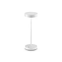 Lampada Da Tavolo Contemporaneo Toffee Metallo Bianco Led 2W 3000K Ip54