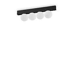 Plafoniera Contemporanea Ping Pong Metallo Nero Led Integrato 12W 3000K Ip20