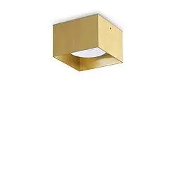 Plafoniera Contemporanea Spike Alluminio Ottone 1 Luce Gx53 15W 3000K Ip20