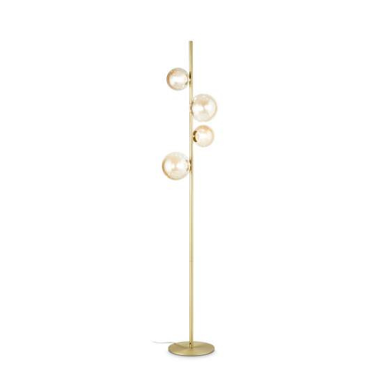 Piantana Moderna Perlage Metallo Ottone 4 Luci G9 15W 3000K | Ideal Lux