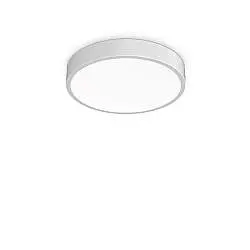 Plafoniera Contemporanea Ray Metallo Bianco Led Integrato 26W 3000K Ip44