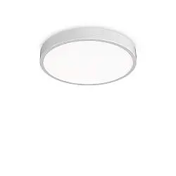Plafoniera Contemporanea Ray Metallo Bianco Led Integrato 44W 3000K Ip44