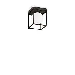 Plafoniera Contemporanea Lingotto Metallo Nero 1 Luce E14 28W Ip20