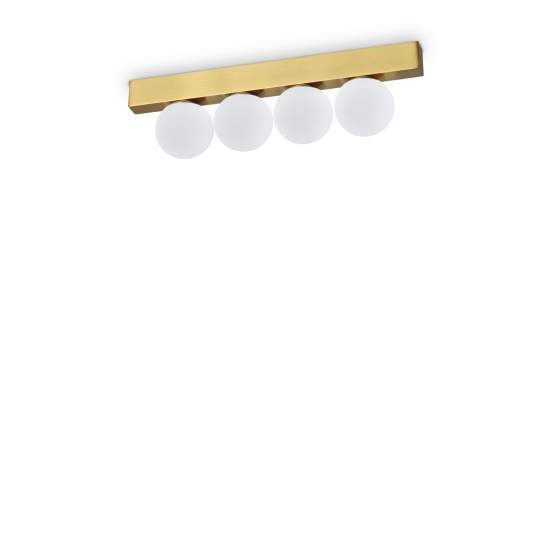 Plafoniera Contemporanea Ping Pong Metallo Ottone Led Integrato 12W 3000K Ip20 328249