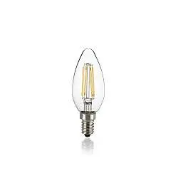 10 Lampadine Led Oliva E14 4 Watt 3000K 430 Lm Cri 80 Trasparente