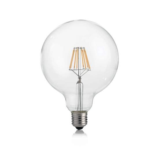 10 Lampadine Led Globo D125 E27 8 Watt 3000 K 860 Lm Cri 80 Trasparente | Ideal Lux