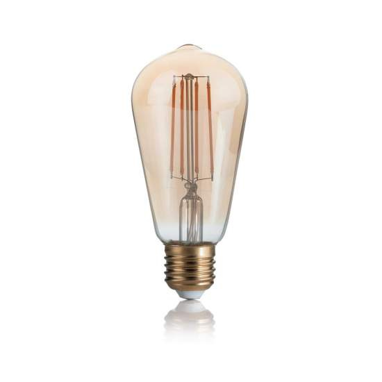10 Lampadine Led Cono E27 4 Watt 2200 K 300 Lm Vintage Ambra | Ideal Lux