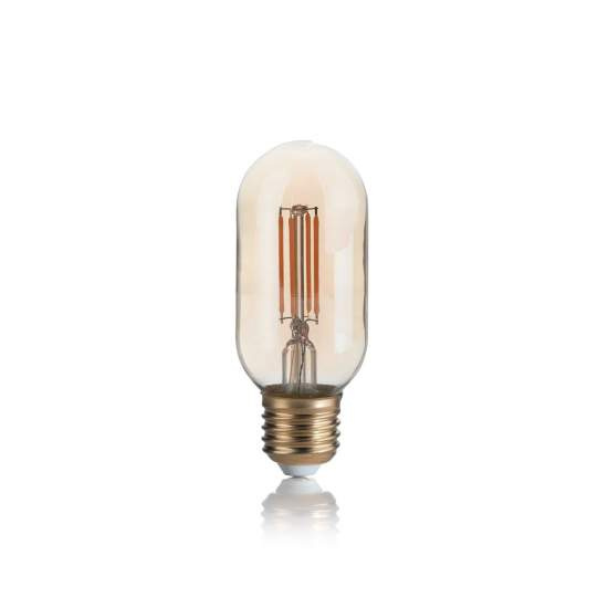 10 Lampadine Led Bombata E27 4 Watt 2200 K 300 Lm Vintage Ambra | Ideal Lux