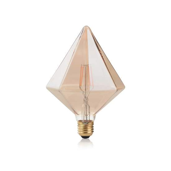 10 Lampadine Led Pyramid E27 4 Watt 2200 K 380 Lm Vintage Ambra | Ideal Lux