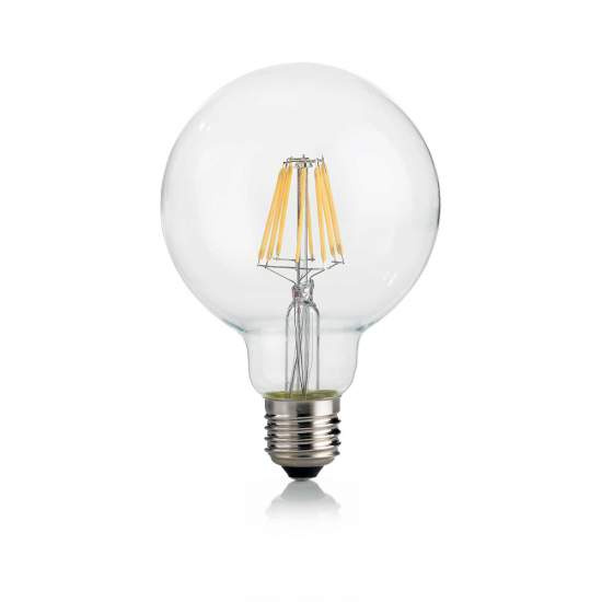 10 Lampadine Led Globo D95 E27 8 Watt 3000 K 860 Lm Cri 90 Trasparente | Ideal Lux