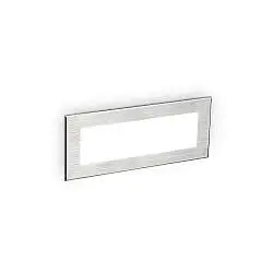 Lampada A Parete Ad Incasso Led 8 W 4000 K Alluminio Acciaio E Vetro Serie Leo