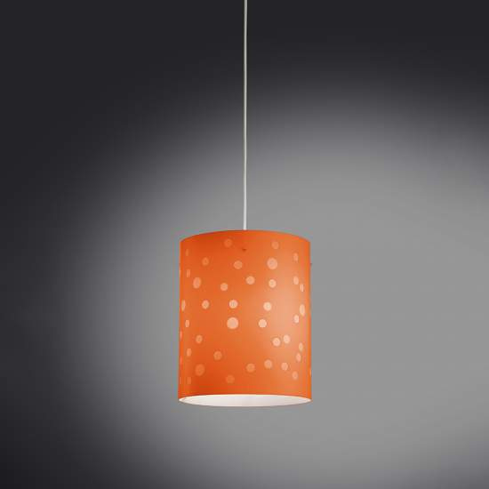 Sospensione Moderna A 1 Luce Pois Xl In Polilux Bicolor Arancione Made In Italy | Linea Zero