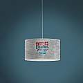 Sospensione Moderna 1 Luce Decolight Xxl In Polilux Stampa Urban Made In Italy | Linea Zero