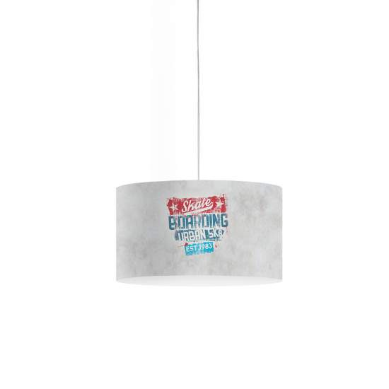 Sospensione Moderna 1 Luce Decolight Xxl In Polilux Stampa Urban Made In Italy | Linea Zero