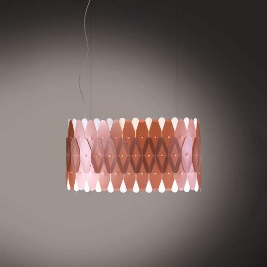 Sospensione Ovale Amanda 3 Luci In Polilux Rame D60 Made In Italy | Lampadari e Sospensioni | Luce Art Shop Sospensione Ovale Amanda 3 Luci In Polilux Rame D60 Made In Italy | Linea Zero