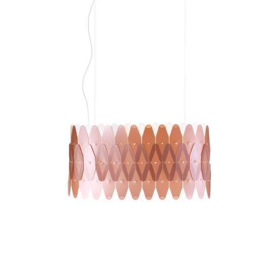 Sospensione Ovale Amanda 3 Luci In Polilux Rame D60 Made In Italy | Lampadari e Sospensioni | Luce Art Shop Sospensione Ovale Amanda 3 Luci In Polilux Rame D60 Made In Italy | Linea Zero