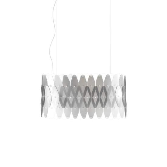 Sospensione Ovale Amanda 3 Luci In Polilux Silver D60 Made In Italy | Lampadari e Sospensioni | Luce Art Shop Sospensione Ovale Amanda 3 Luci In Polilux Silver D60 Made In Italy | Linea Zero