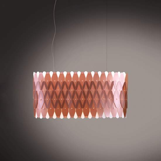 Sospensione Ovale Amanda 6 Luci In Polilux Rame D90 Made In Italy | Lampadari e Sospensioni | Luce Art Shop Sospensione Ovale Amanda 6 Luci In Polilux Rame D90 Made In Italy | Linea Zero