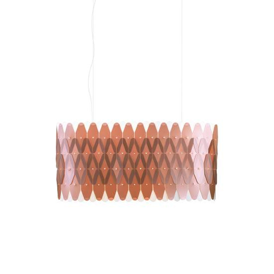 Sospensione Ovale Amanda 6 Luci In Polilux Rame D90 Made In Italy | Lampadari e Sospensioni | Luce Art Shop Sospensione Ovale Amanda 6 Luci In Polilux Rame D90 Made In Italy | Linea Zero