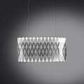 Sospensione Ovale Amanda 6 Luci In Polilux Silver D90 Made In Italy | Lampadari e Sospensioni | Luce Art Shop Sospensione Ovale Amanda 6 Luci In Polilux Silver D90 Made In Italy | Linea Zero