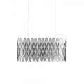 Sospensione Ovale Amanda 6 Luci In Polilux Silver D90 Made In Italy | Lampadari e Sospensioni | Luce Art Shop Sospensione Ovale Amanda 6 Luci In Polilux Silver D90 Made In Italy | Linea Zero