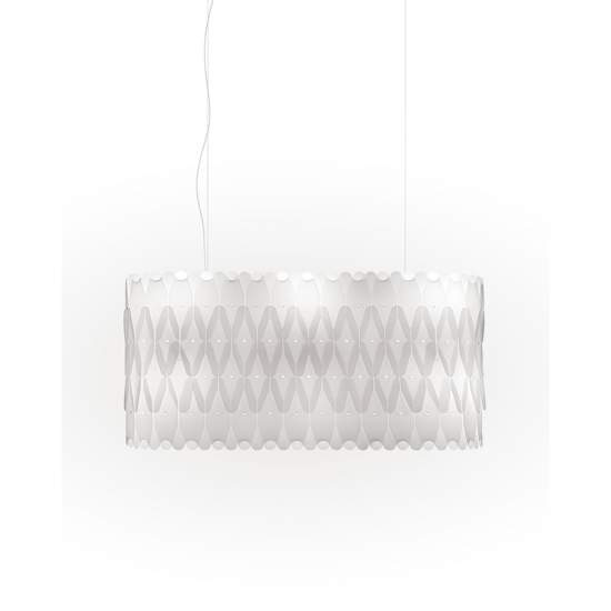 Sospensione Ovale Amanda 6 Luci In Polilux Bianco D90 Made In Italy | Lampadari e Sospensioni | Luce Art Shop Sospensione Ovale Amanda 6 Luci In Polilux Bianco D90 Made In Italy | Linea Zero