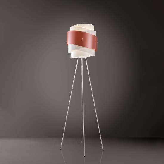 Lampada Da Terra Treppiedi 1 Luce Bea In Polilux Rame D40 Made In Italy | Linea Zero