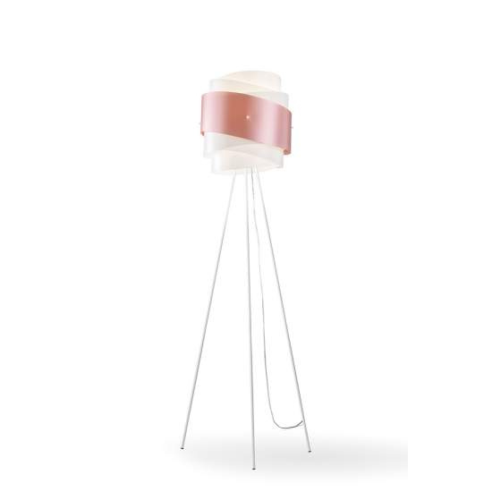 Lampada Da Terra Treppiedi 1 Luce Bea Polilux Rosa Metalllico D40 Made In Italy | Linea Zero
