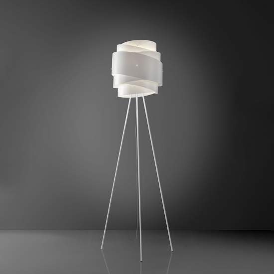 Lampada Da Terra Treppiedi 1 Luce Bea In Polilux Bianco D40 Made In Italy | Linea Zero