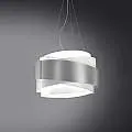 Sospensione Moderna 5 Luci Bea In Polilux Silver D80 Made In Italy | Linea Zero