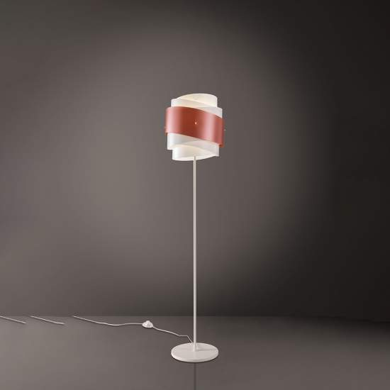 Lampada Da Terra Moderna 1 Luce Bea In Polilux Rame D40 Made In Italy | Linea Zero