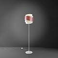 Lampada Da Terra Moderna 1 Luce Bea Polilux Rosa Metalllico D40 Made In Italy | Linea Zero