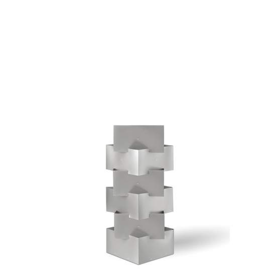 Lampada Da Tavolo Moderna 1 Luce Building In Polilux Silver H36 Made In Italy | Abatjour - Lumi e Lumetti | Luce Art Shop Lampada Da Tavolo Moderna 1 Luce Building In Polilux Silver H36 Made In Italy | Linea Zero