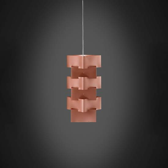 Sospensione Moderna 1 Luce Building In Polilux Rame D36 Made In Italy | Lampadari e Sospensioni | Luce Art Shop Sospensione Moderna 1 Luce Building In Polilux Rame D36 Made In Italy | Linea Zero