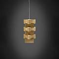 Sospensione Moderna 1 Luce Building In Polilux Oro D36 Made In Italy | Linea Zero